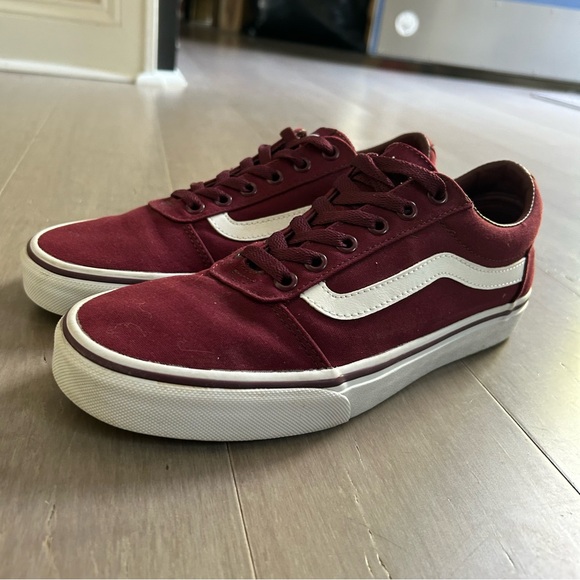 Women’s Old Skool VANS, Size 9, Maroon & White - Picture 6 of 9